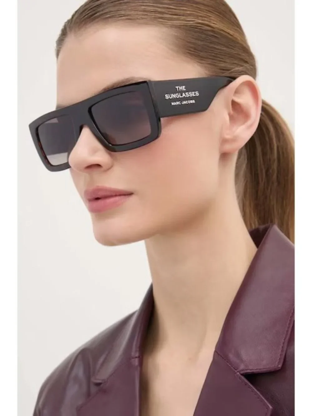 Marc Jacobs MARC 775/S 0SZJ HA Sunglasses White Rectangle Frame, Brown Lenses